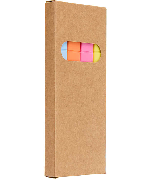 4-Piece Square Recycled Highlighter Set