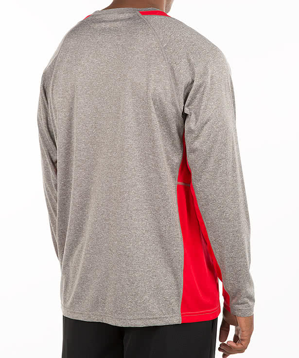 Sport-Tek Heather Contender Colorblock Long Sleeve Performance Shirt