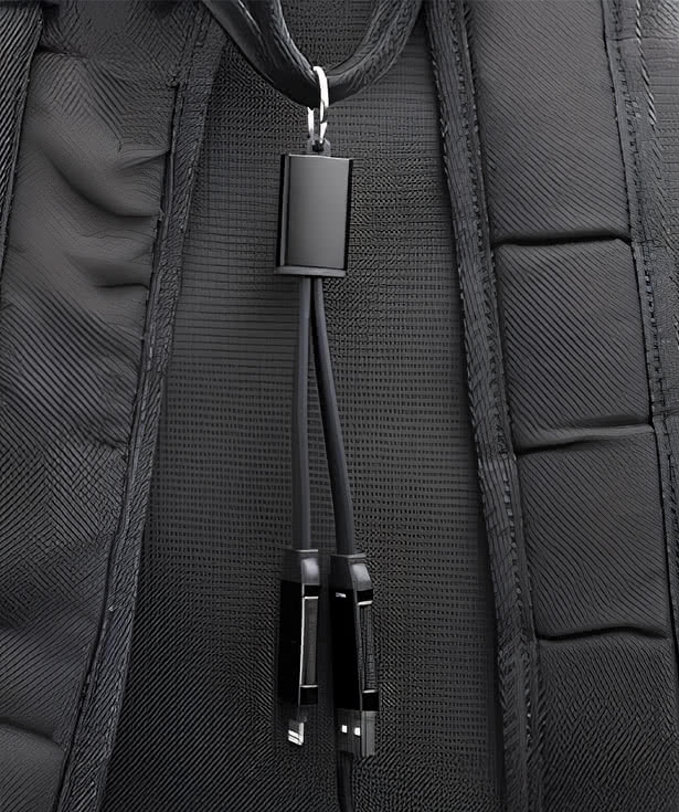Multi-Charge Cable with Round Carabiner