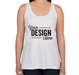 Champion Authentic Women's Tri-Blend Swing Racerback Tank - Color: White