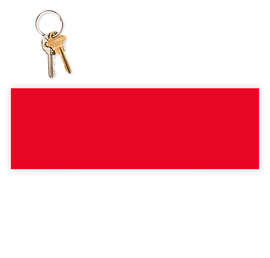 11.5 in. x 3.75 in. Rectangular Bumper Sticker - Color: Red