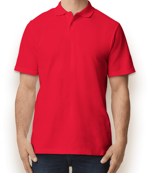 Gildan Softstyle Pique Polo - Printed in Red