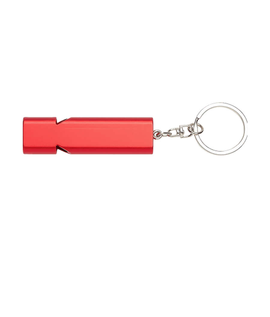Quick-Alert Safety Whistle Keychain in Red