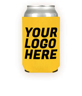 Foldable Neoprene Can Cooler - Color: Golden Rod
