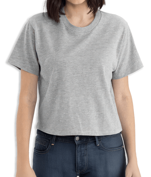 Next Level Women's 100% Cotton Heavyweight Boxy T-shirt in Heather Grey