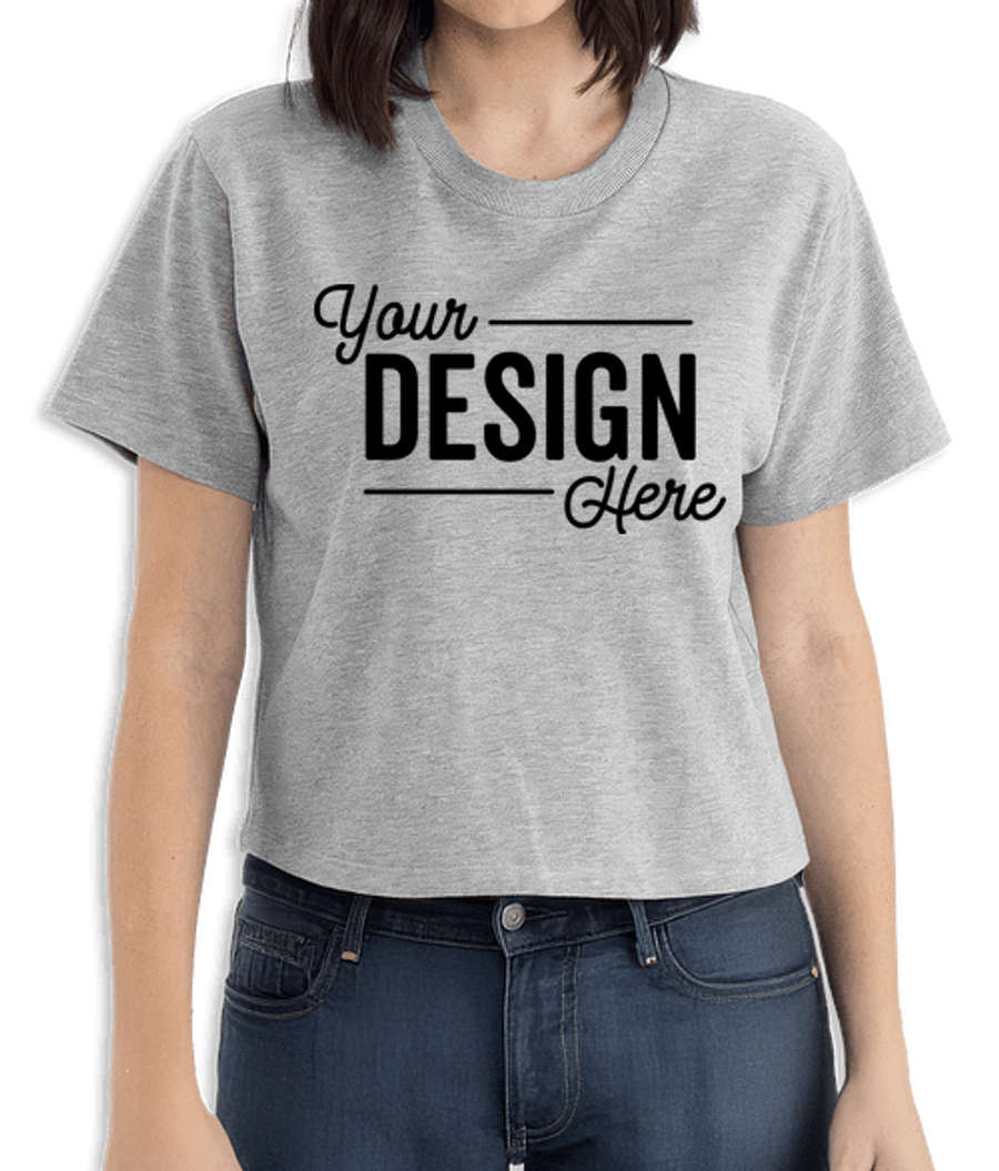 Next Level Women's 100% Cotton Heavyweight Boxy T-shirt in Heather Grey