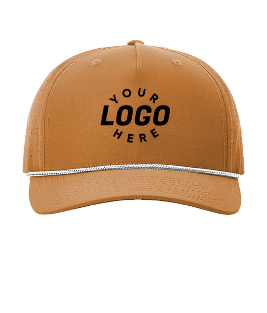 Richardson Rope Perforated Performance Baseball Hat - Printed in Clay / White / Black