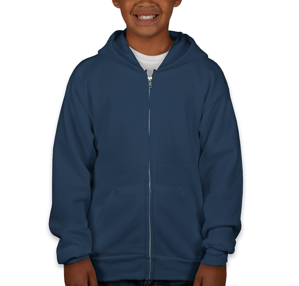 Hanes Youth EcoSmart 50/50 Zip Hoodie-default