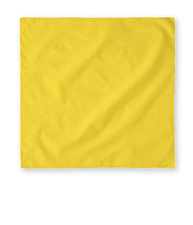 Augusta 100% Cotton Solid Bandana (Centered Design) - Color: Yellow