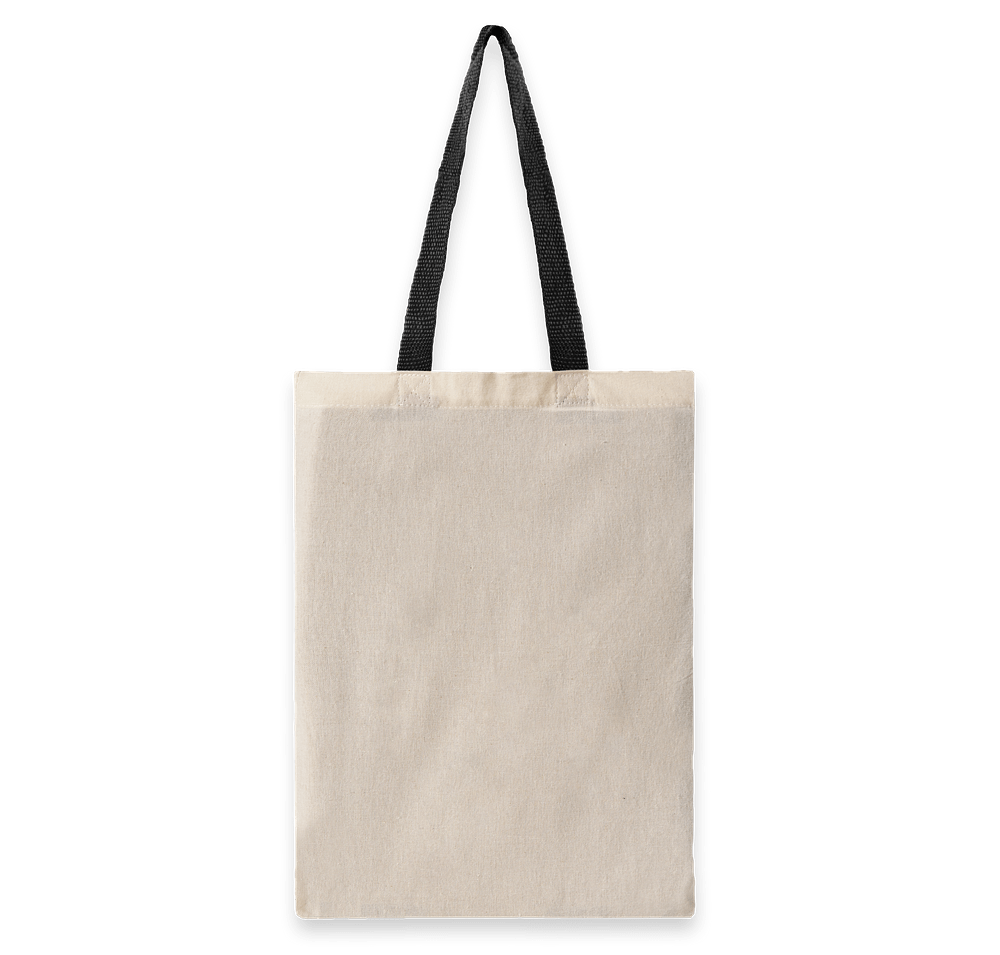 Lightweight Contrast Handles Cotton Canvas Tote Bag-default