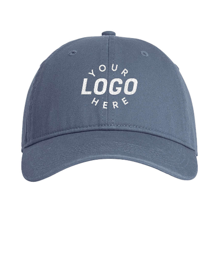 Comfort Colors Coastal Washed Twill Baseball Hat in Blue Jean