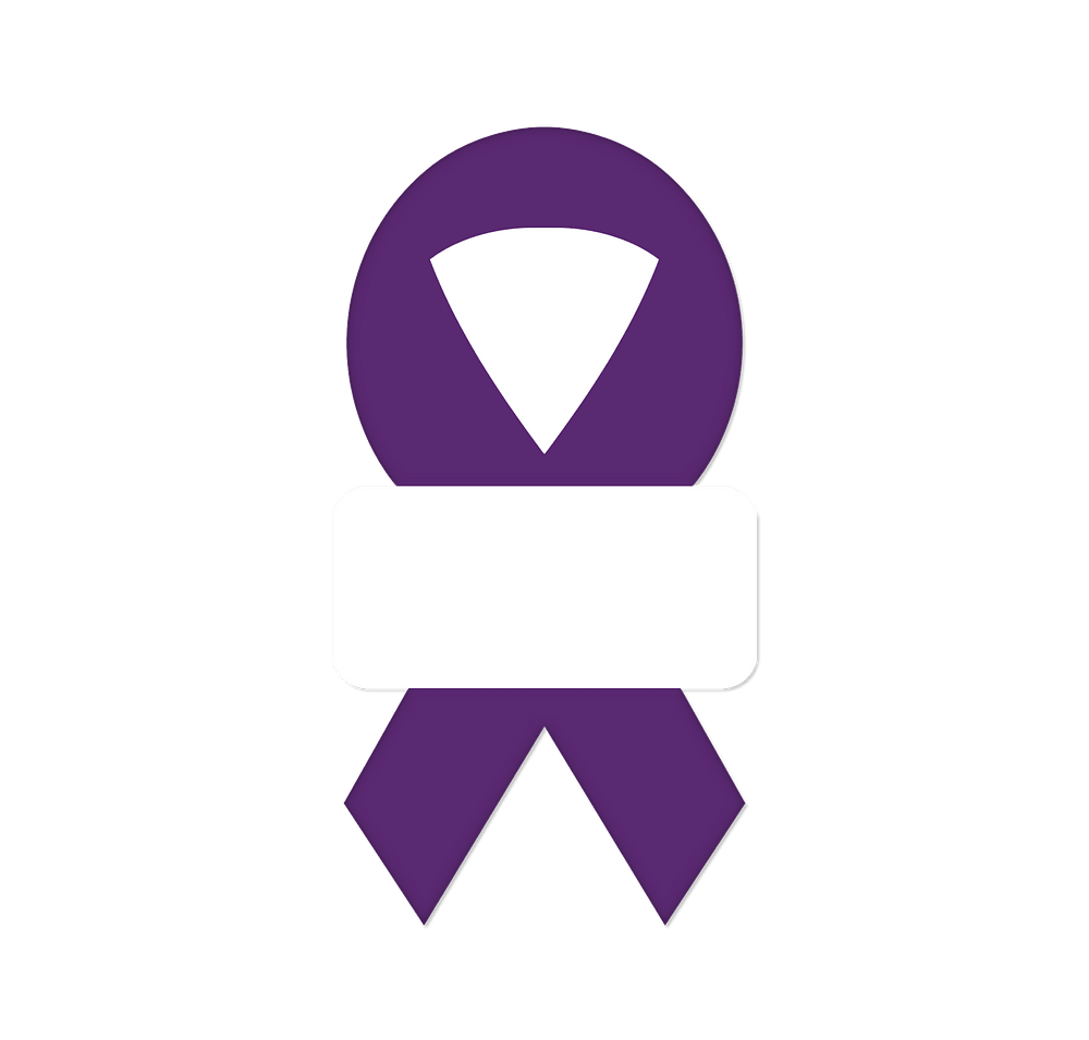 Full Color Awareness Ribbon Laminated Plastic Lapel Pin-default