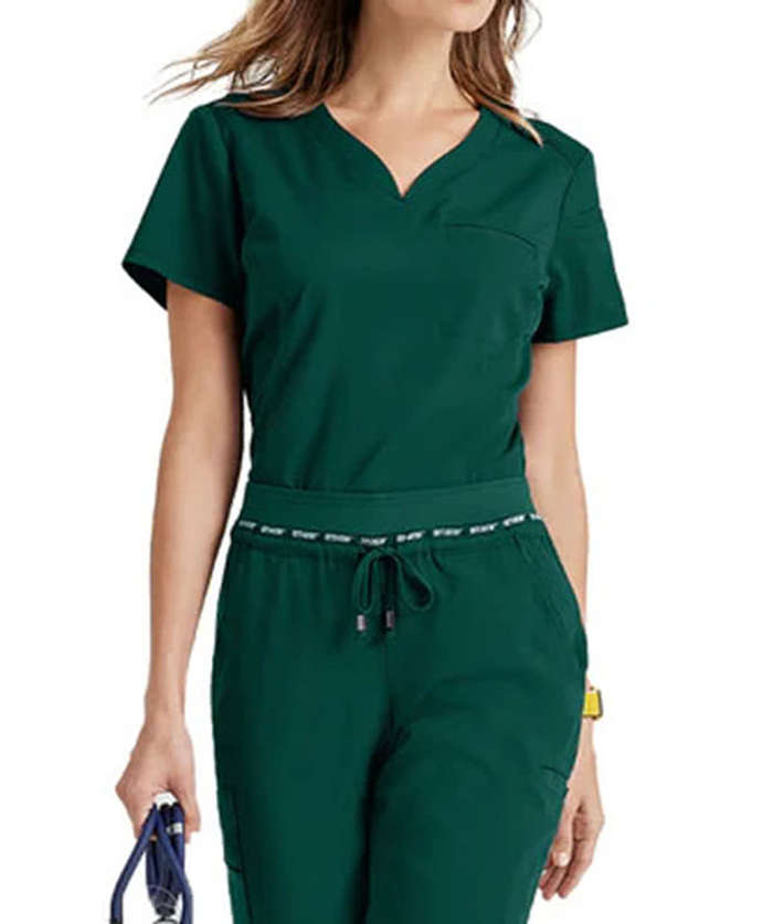 Grey's Anatomy by Barco Women's Spandex Stretch Capri Scrub Top