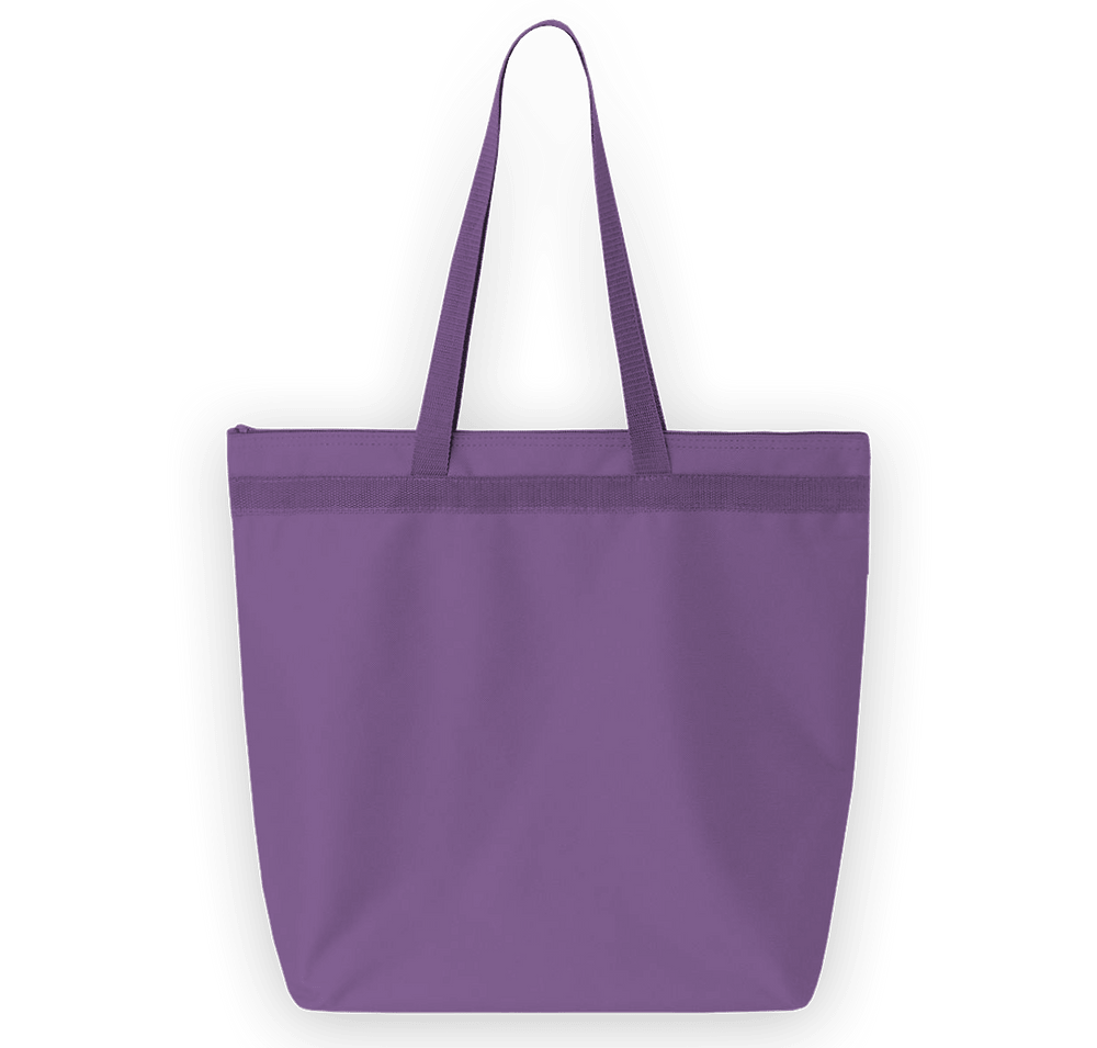 Large Recycled Poly Zippered Tote Bag-default