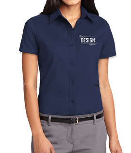 Port Authority Women's Short Sleeve Easy Care Shirt - Color: Mediterranean Blue