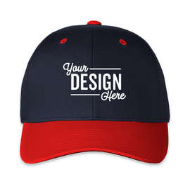 Pacific Headwear Cotton Blend Adjustable Hat - Color: Navy / Red