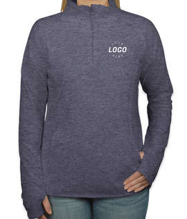 Sport-Tek Women's Performance Half Zip Pullover - Color: True Navy Heather