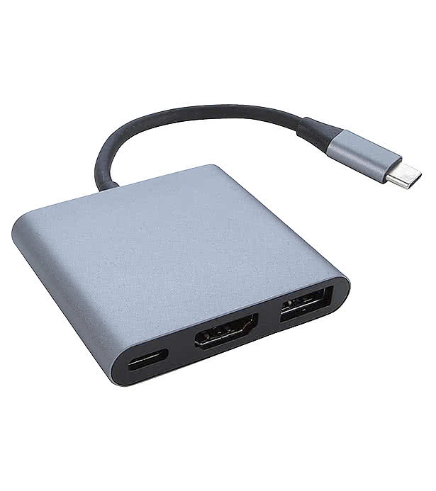 Compact 3-in-1 HDMI USB Hub