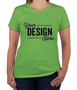 Canada - Gildan Women's 100% Cotton T-shirt - Color: Electric Green