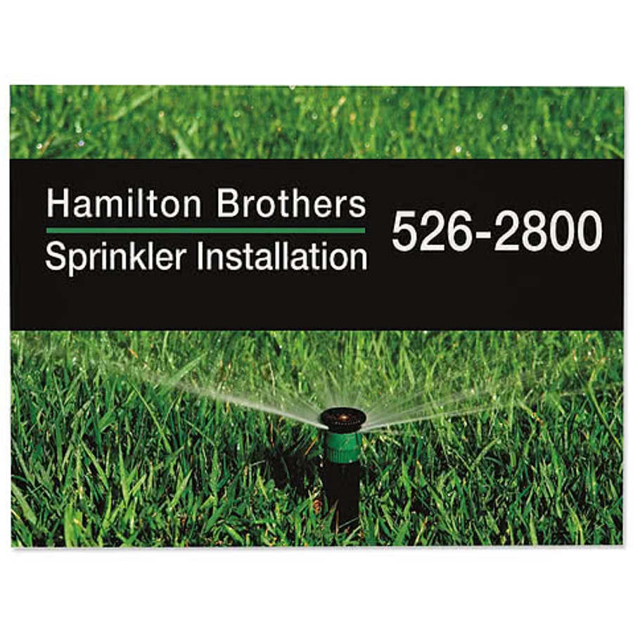 Full Color 24" x 18" Single Sided Plastic Sign in Columbia Blue