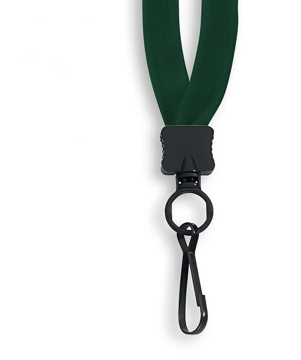 3/4" Cotton Lanyard with Plastic O-Ring and Large Metal J Hook