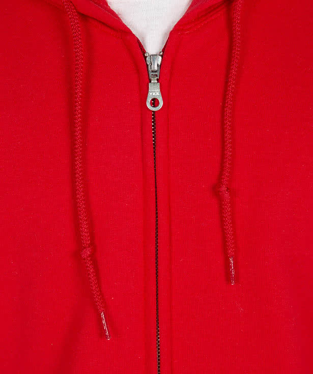 Gildan red zip up hoodie hot sale