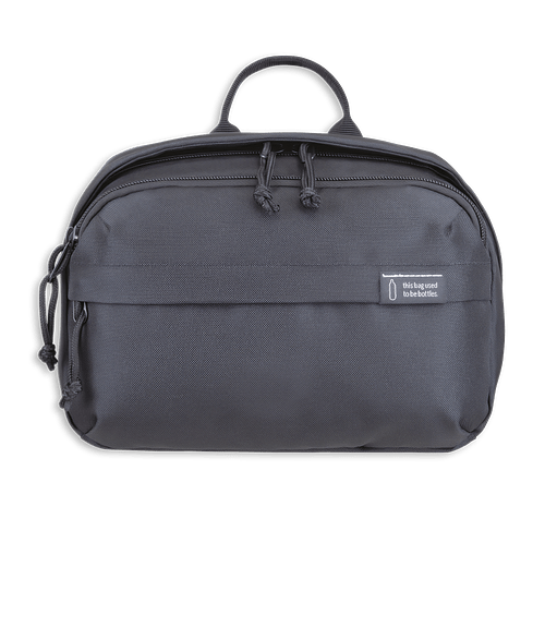 Renew Recycled Zippered Toiletry Bag in Black