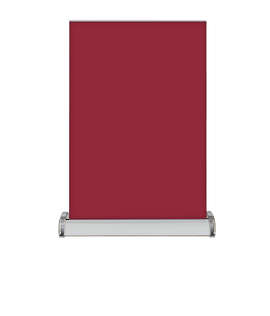 Full Color Large Mini Promo Retractable Tabletop Banner - Color: Maroon