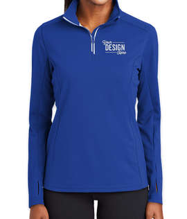 Sport-Tek Women's Sport-Wick Quarter Zip Performance Pullover - Color: True Royal