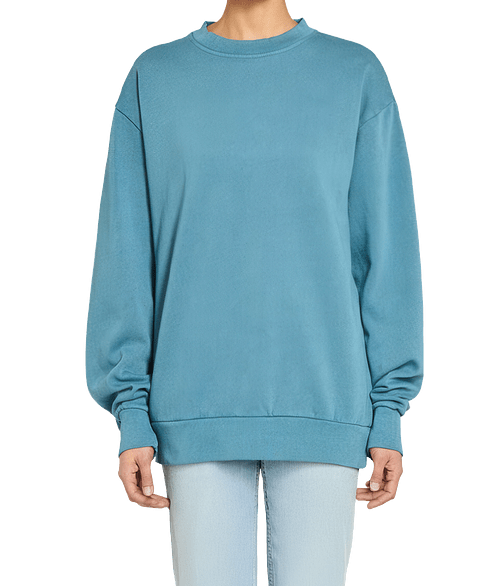 Lane Seven Urban Garment-Dyed Crewneck Sweatshirt in Pigment Pebble Blue