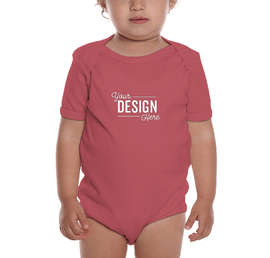 Royal Apparel USA-Made Organic Baby Bodysuit - Color: Coral