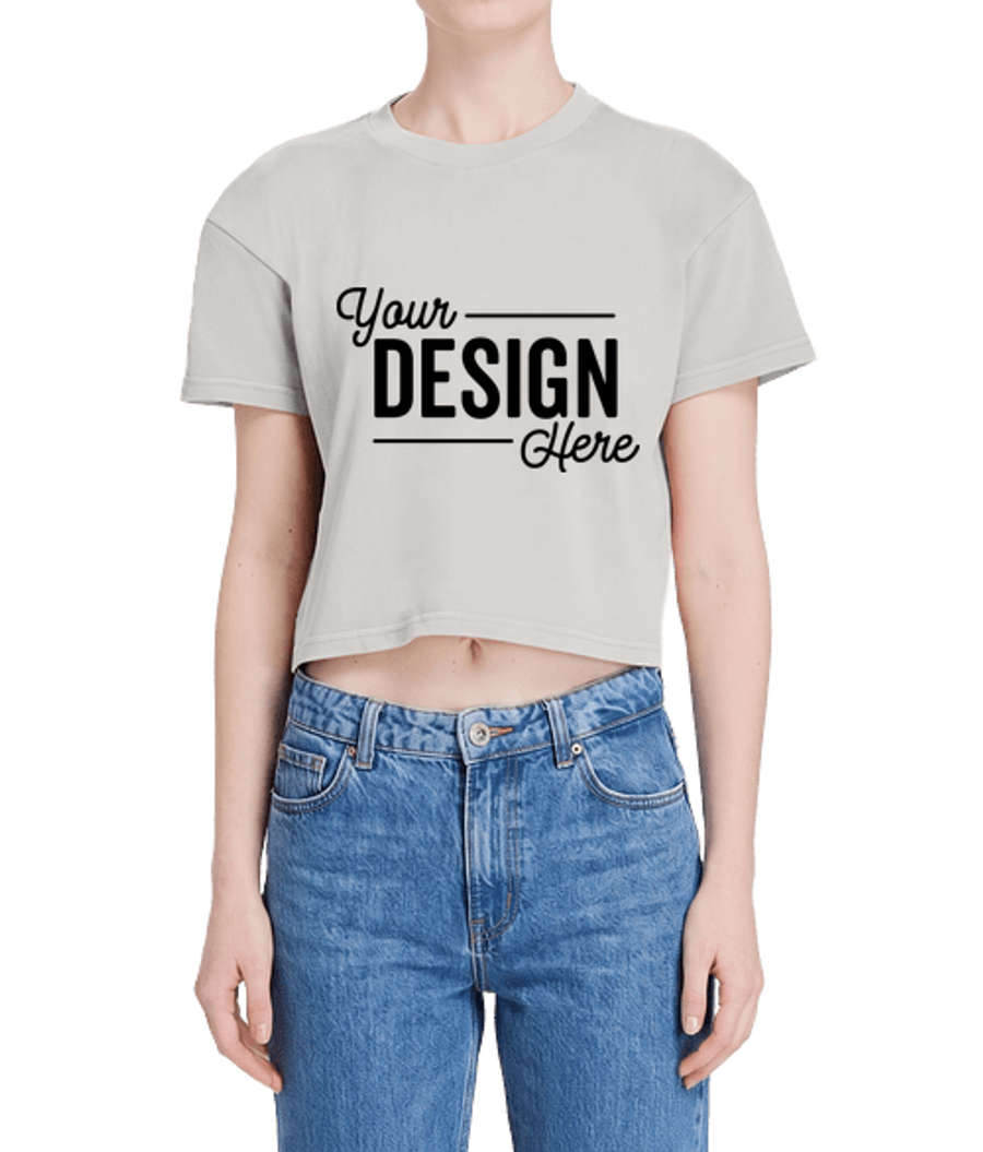Lane Seven Women's Urban Garment-Dyed Cropped T-shirt in Pigment Lunar Rock