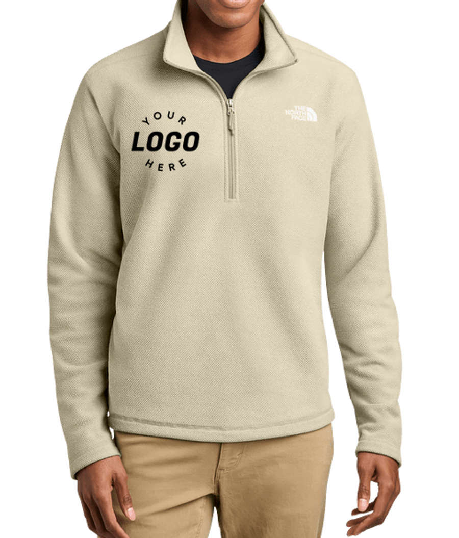 The North Face Textured Pine Grove Half Zip Sweatshirt in Gravel Heather