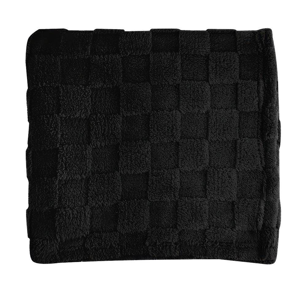 Checkered Recycled Sherpa Blanket-default