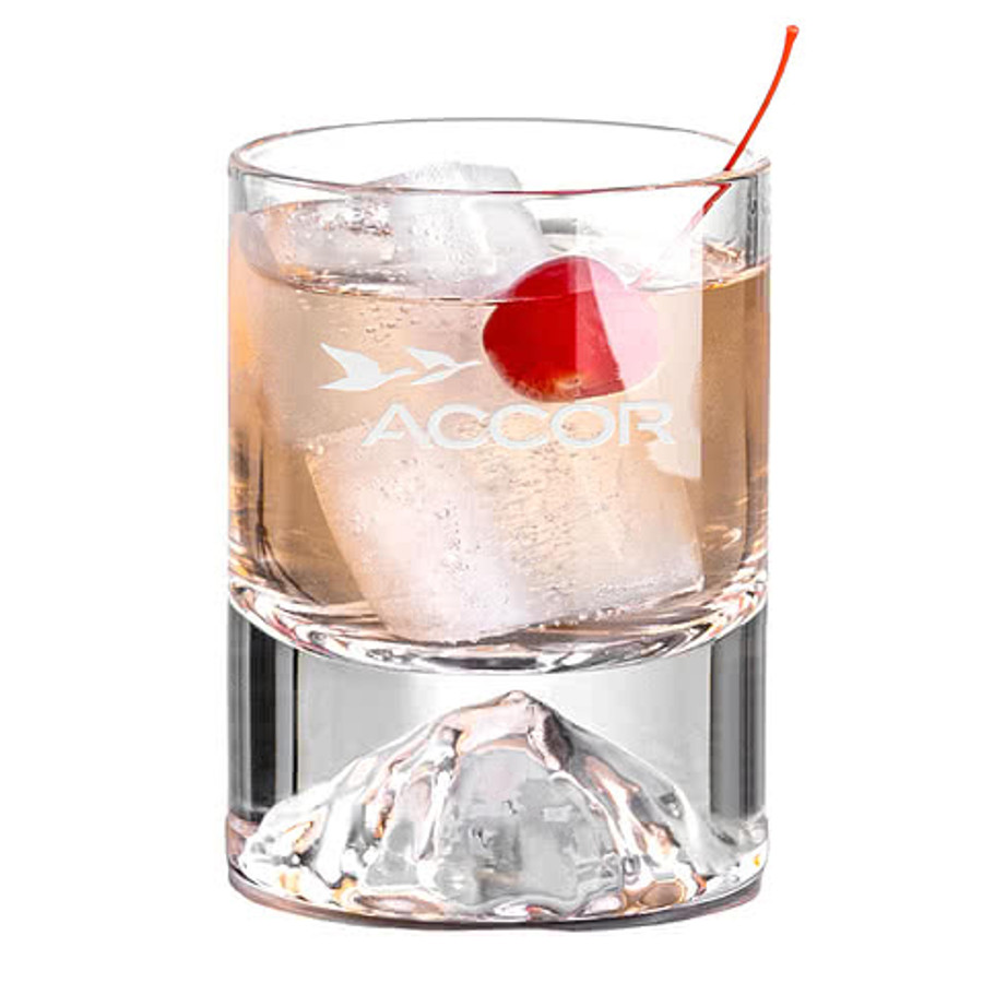 Laser Etched 8 oz. Denali On-the-Rocks Glass in Clear