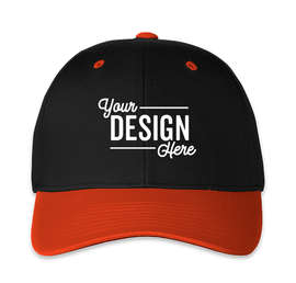 Pacific Headwear Cotton Blend Adjustable Hat - Color: Black / Orange