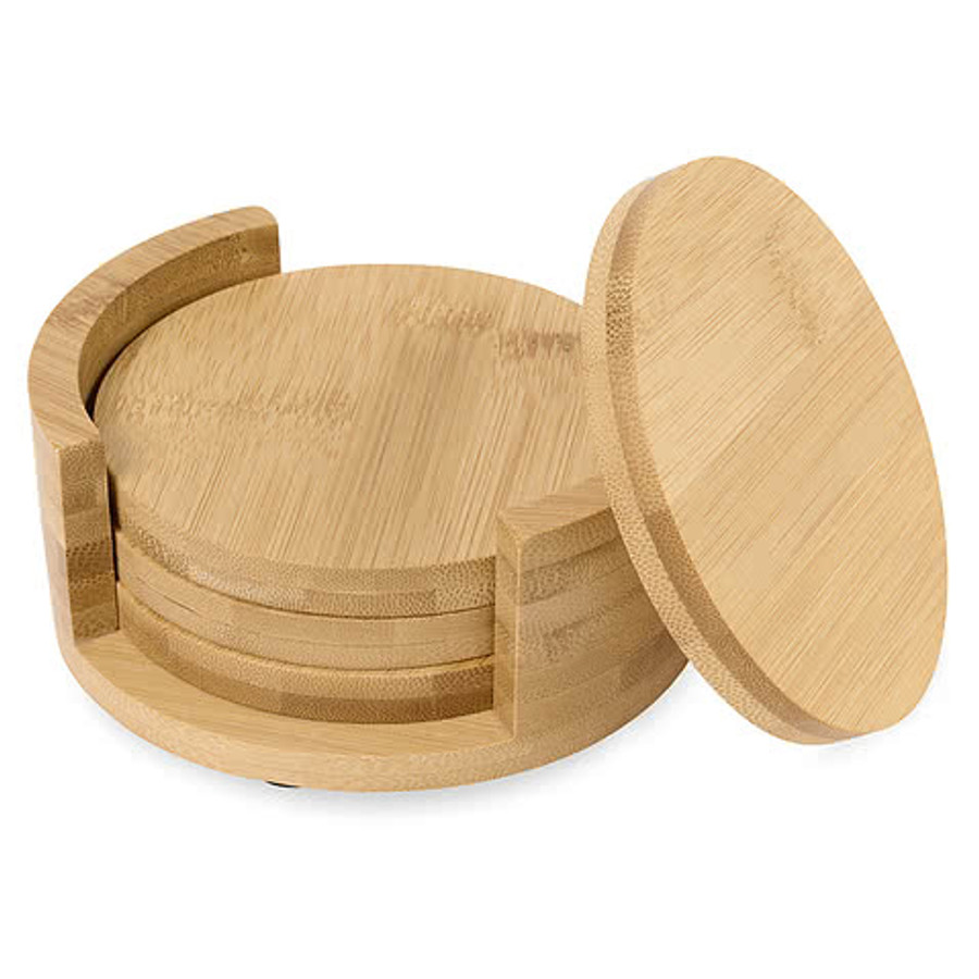 Bamboo Coaster Set in Bamboo