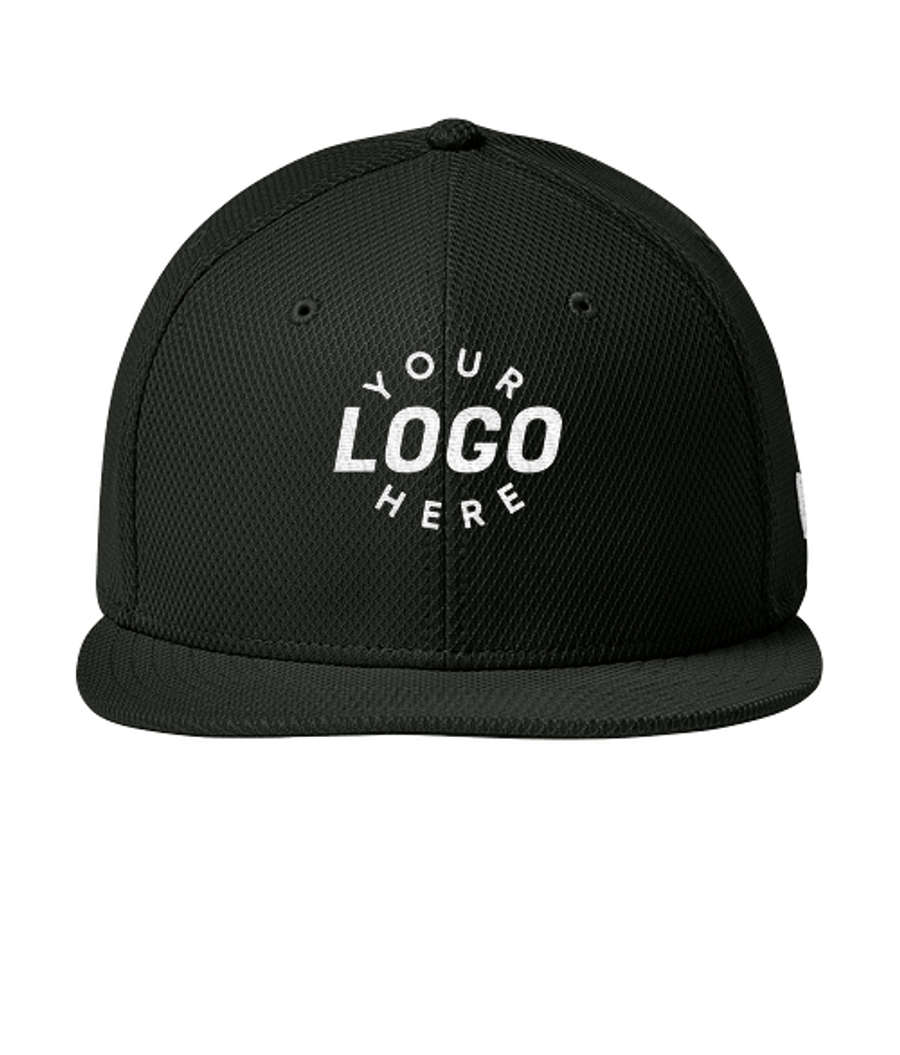 New Era 9FIFTY Diamond Era Flat Bill Snapback Baseball Hat in Flag Black