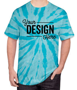 Port & Company Tie-Dye T-shirt - Color: Turquoise