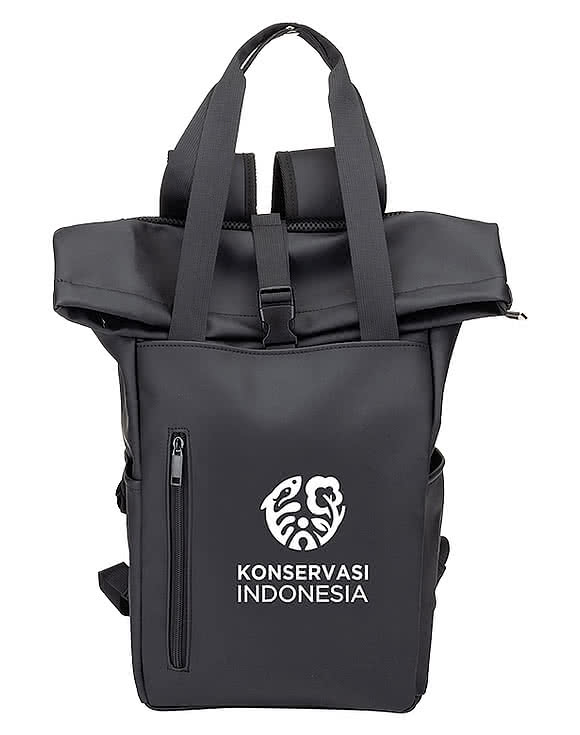 Kasai Leatherette Multi-Strap Backpack