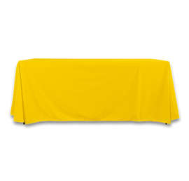 Full Color 6' Poplin Throw Tablecloth - Color: Lemon