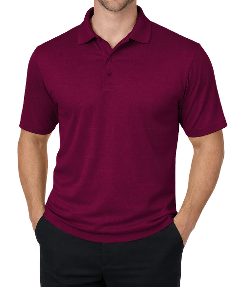 Blue Generation BLU-X-DRI Avenger Performance Polo - Embroidered in Burgundy