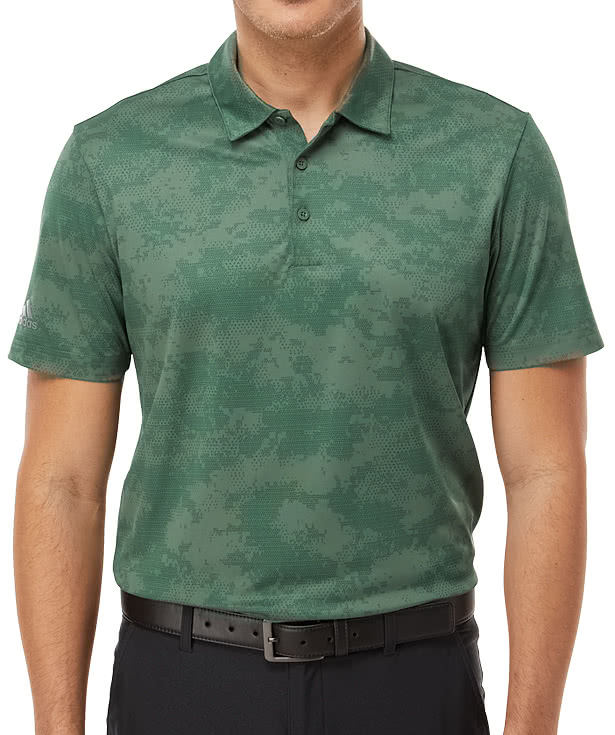 Adidas All Over Camo Recycled Performance Polo - Printed