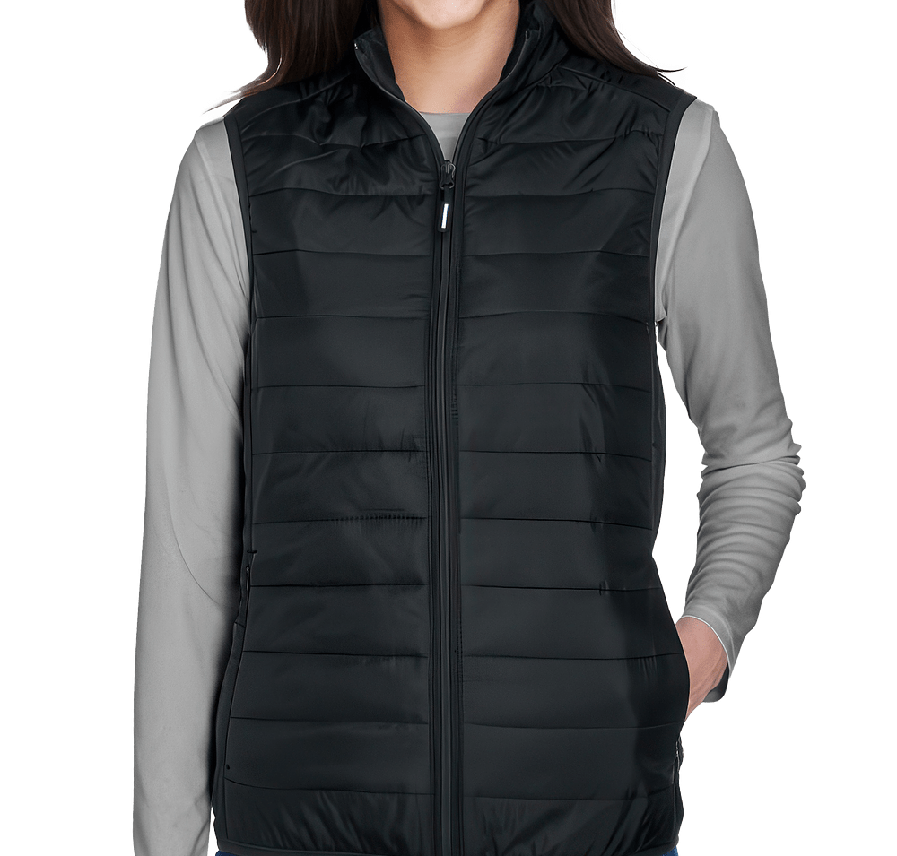 Core 365 Women's Prevail Packable Puffer Vest - Printed-default
