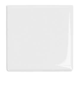2" Square Button - Color: White