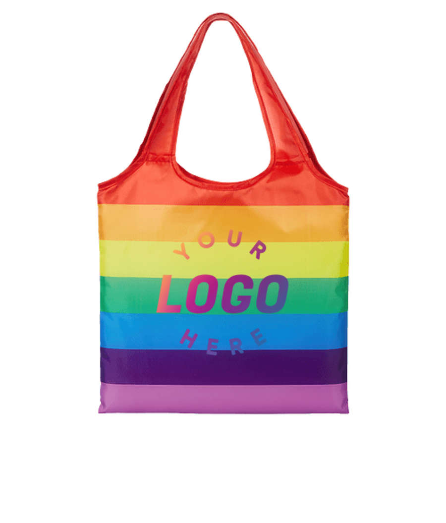 Rainbow Striped Tote Bag in RAINBOW