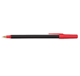BIC Antimicrobial Round Stic Pen (black ink) - Color: Black / Red