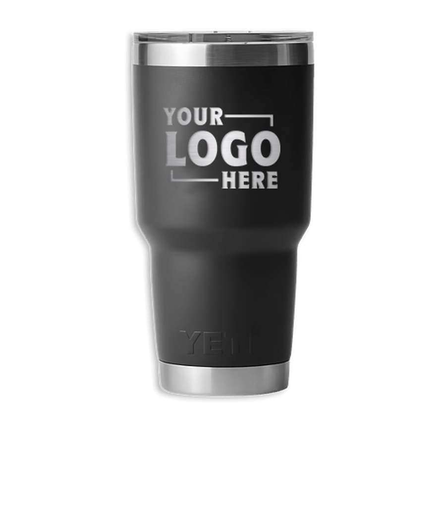 YETI Laser Engraved 30 oz. Rambler Insulated Tumbler with MagSlider Lid in Black