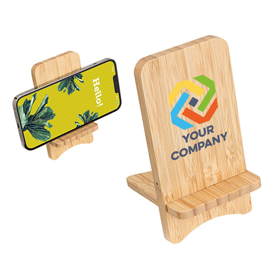 FSC Bamboo Wireless Charging Portable Phone Stand