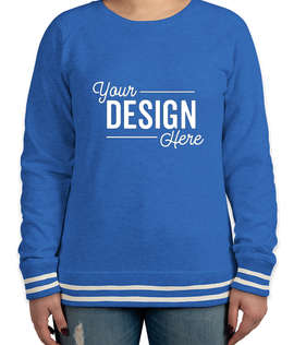 J. America Women's Varsity Crewneck Sweatshirt - Color: Royal